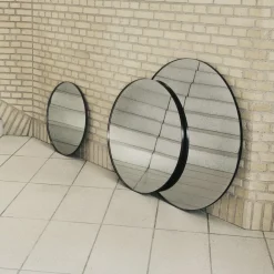AYTM Møbel Og Interiør>Circum-spejl, klar/sort, Ø 50 cm, glas, MDF-træ