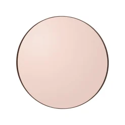 Circum-spejl, rosafarvet, Ø 70 cm, glas, MDF-træ^AYTM New