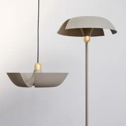 Cycnus gulvlampe, taupe, jern, højde 160 cm, E27^AYTM Discount
