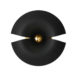 Cycnus væglampe, sort, Ø 30 cm, stik, aluminium, E27^AYTM Best