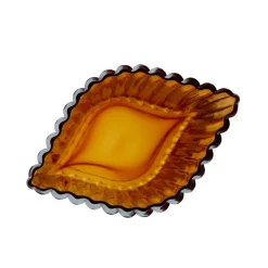 Folium-vase, højde 25 cm, ravfarvet, glas^AYTM Sale