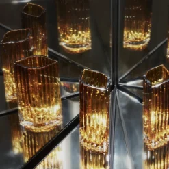 Folium-vase, højde 25 cm, ravfarvet, glas^AYTM Sale