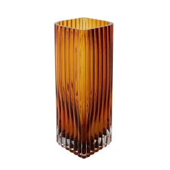 Folium-vase, højde 25 cm, ravfarvet, glas^AYTM Sale