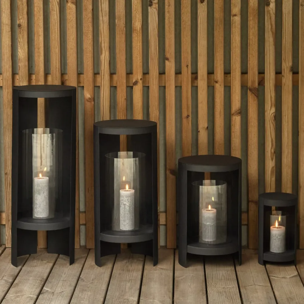 AYTM Møbel Og Interiør>lygte Ora, sort, højde 28,2 cm, glas, aluminium