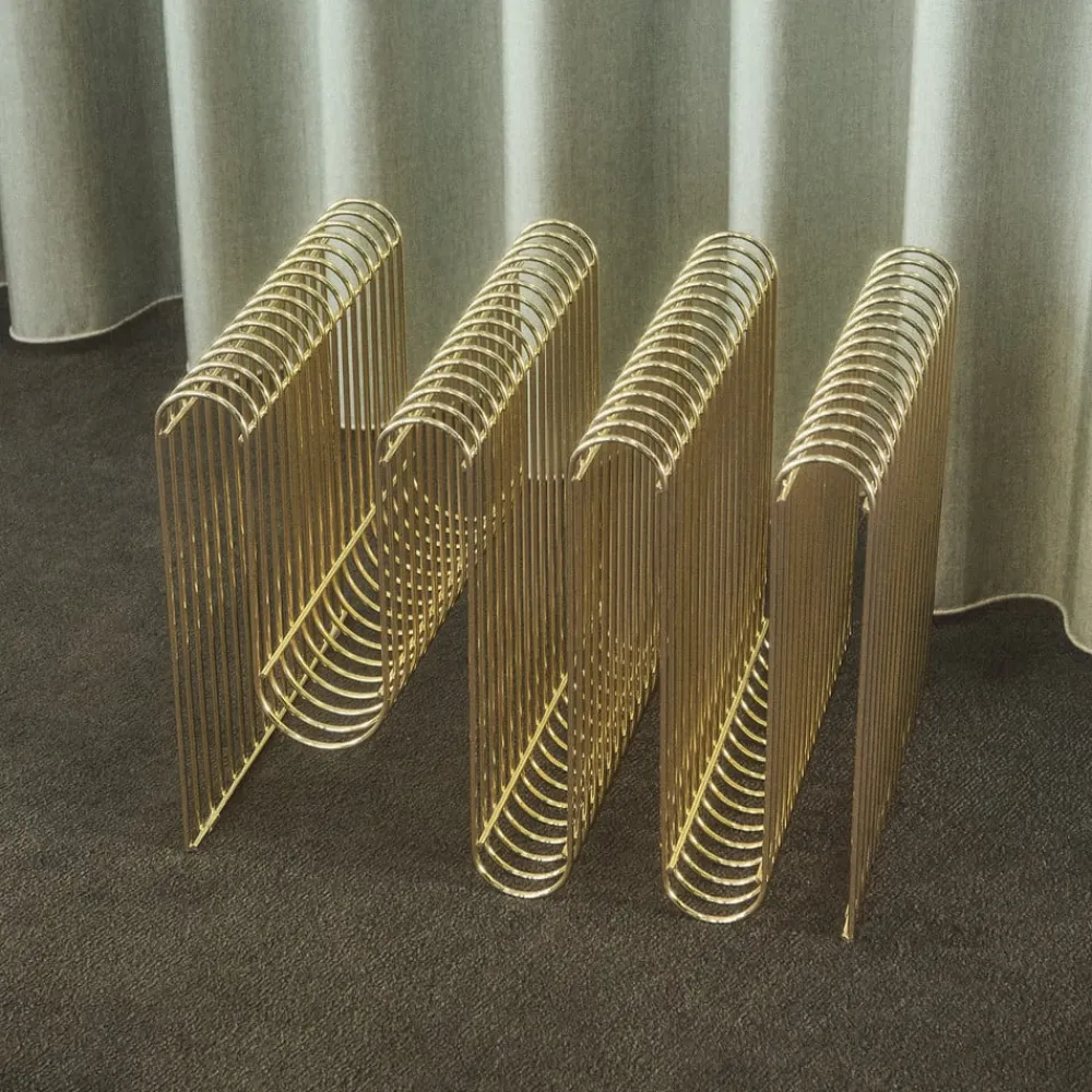 Magasinholder Curva, guld, bredde 40 cm, stål^AYTM Online