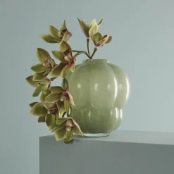 AYTM Uva-vase, glas, grøn, Ø 26 cm, højde 28 cm, mundblæst