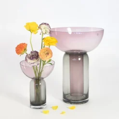 AYTM Møbel Og Interiør>Vase Torus, pink, Ø 25 cm, højde 33 cm, glas