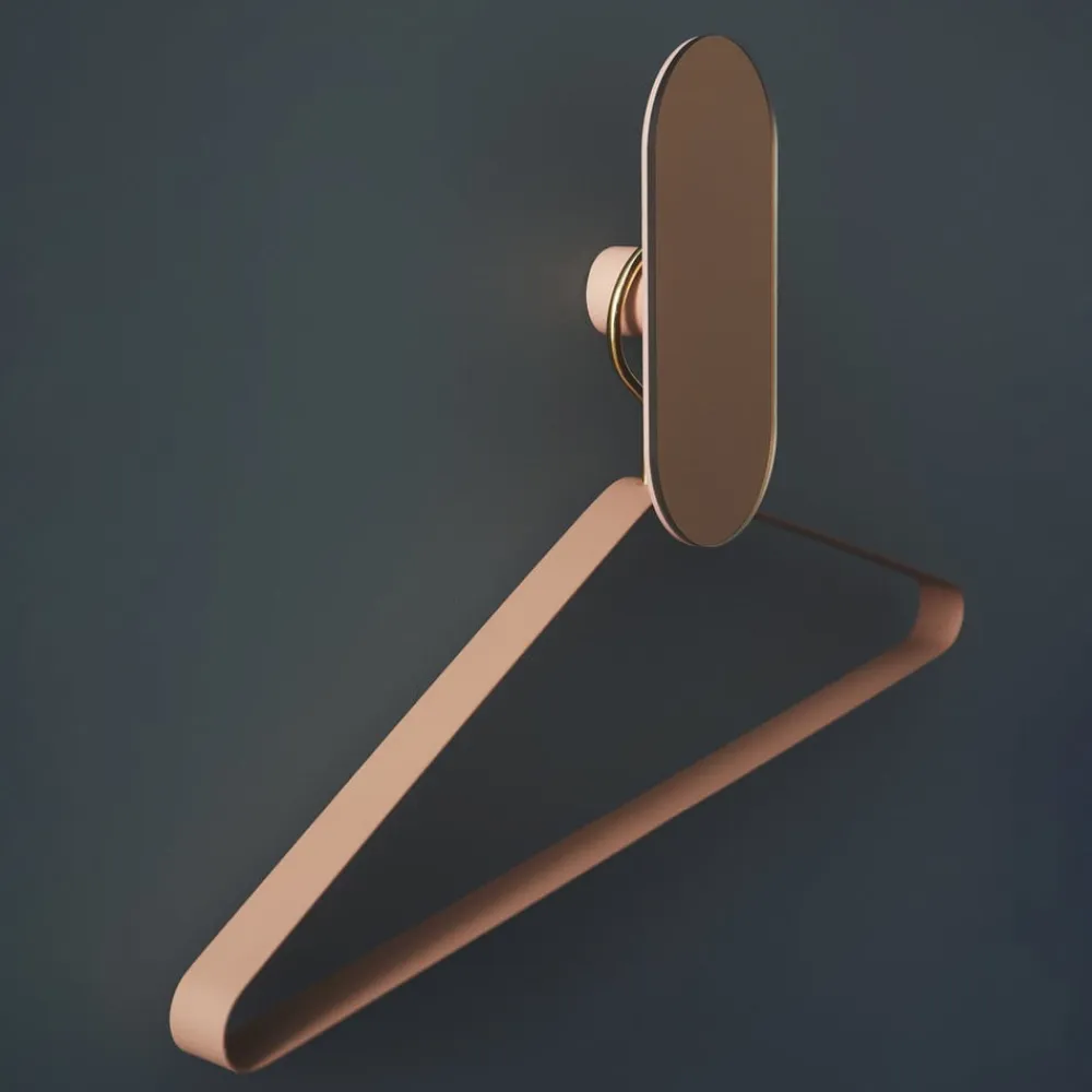 Vægknage Ovali, spejl, pink, glas, træ, stål^AYTM Online