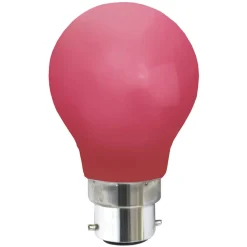 B22 0,9 W LED-pære, rød^STAR TRADING Online