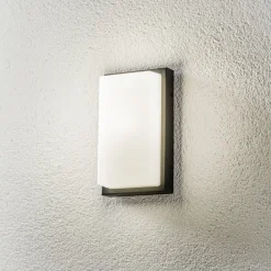 LCD Væglampe Med Sensor>Babett E27 udendørs væglampe med sensor, grafit