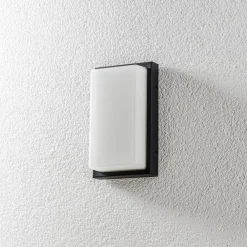 LCD Væglampe Med Sensor>Babett E27 udendørs væglampe med sensor, grafit