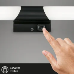 Badeværelses- og spejllampe Klak Brilo, sort, 32 cm^Briloner Sale