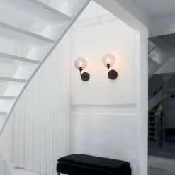 DESIGN BY US Væglamper>Ballroom Short væglampe, røggrå, glas, mundblæst