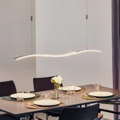 Wave II LED-hængelampe, højdejusterbar^BANKAMP New