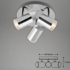 Banyo Splash loftlampe, IP44, 3 lyskilder^Briloner New