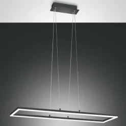 Bard LED-hængelampe, 92x32 cm, antracit^Fabas Luce Hot