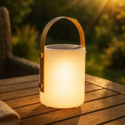 FH Lighting Bari LED-akku-lampe, solar, fjernbetjening