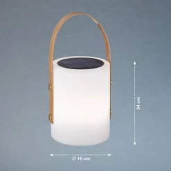 Bari LED-bordlampe, solcelle, RGB-farveskift^FH Lighting Online