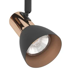EGLO Barnham LED loftspot, længde 58,5 cm, sort/kobber