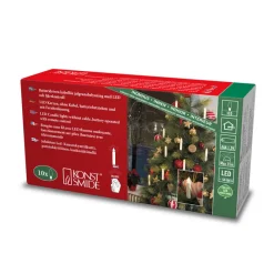 Konstsmide Christmas Batteridrevet juletræslys LED, hvid, 10 lyskilder