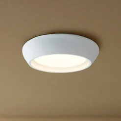 Beacon Lighting Beacon loftlampe Fjord, hvid, gips, Ø 28 cm, GX53