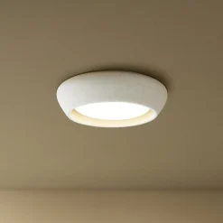 Beacon Lighting Gang|Loftlamper>Beacon loftlampe Fjord, lysegrå, gips, Ø 28 cm, GX53