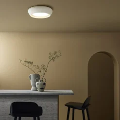 Beacon Lighting Gang|Loftlamper>Beacon loftlampe Fjord, lysegrå, gips, Ø 28 cm, GX53