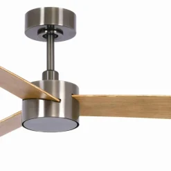 Beacon loftsventilatorlampe Climate IV nikkel/teak lydløs^Beacon Lighting Hot