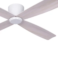 Beacon Lighting Beacon loftventilator Fraser hvid/eg DC quiet Ø 132 cm