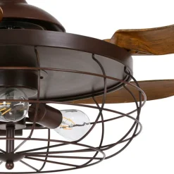 Beacon Lighting Beacon loftventilator lys Fanaway Industri brun stille