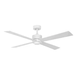 Beacon loftventilator med lys Newport, hvid/eg, støjsvag^Beacon Lighting Outlet