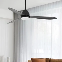 Beacon loftventilator med lys Whitehaven, sort, støjsvag^Beacon Lighting Hot