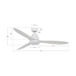 Beacon Lighting Beacon loftventilator med lys Whitehaven hvid lydløs