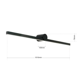 ORION Beauty LED-spejlbelysning, bredde 101 cm, sort