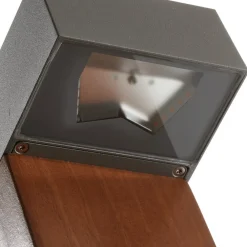 BEGA 84498 LED-gadelampe, sølv, kantet hoved