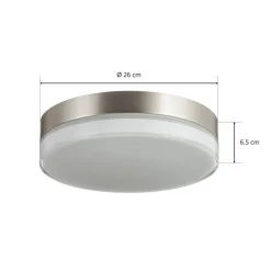 BEGA 12128 LED-loftlampe DALI 930 stål 26cm