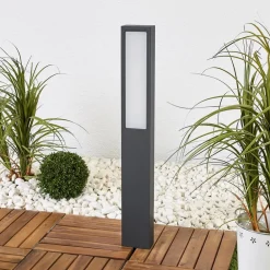 BEGA Gadebelysning>77246K3 gadelampe kantet grafit 3000 K 1 side