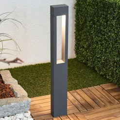 77265K3 gadelampe, kantet grafit 3.000 K åben^BEGA Outlet