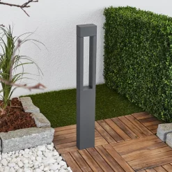 77265K3 gadelampe, kantet grafit 3.000 K åben^BEGA Outlet