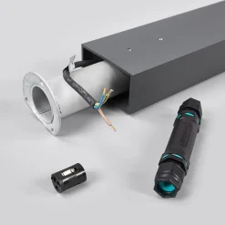 77265K3 gadelampe, kantet grafit 3.000 K åben^BEGA Outlet