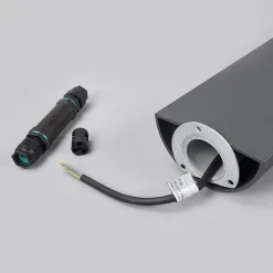 77263K3 gadelampe, rund, grafit, 3000 K, nede^BEGA Outlet