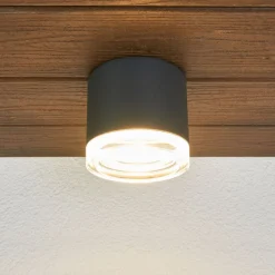66056K3 udendørs loftlampe, grafit 3.000K 62°^BEGA Best