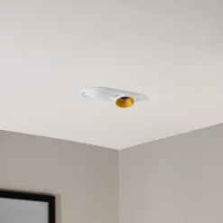 BEGA LED indbygningsspot Studio Line, hvid/messing, 2 lyskilder.