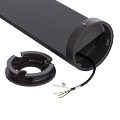 BEGA LED-sokkellampe 84749, grafit, støbt aluminium, glas