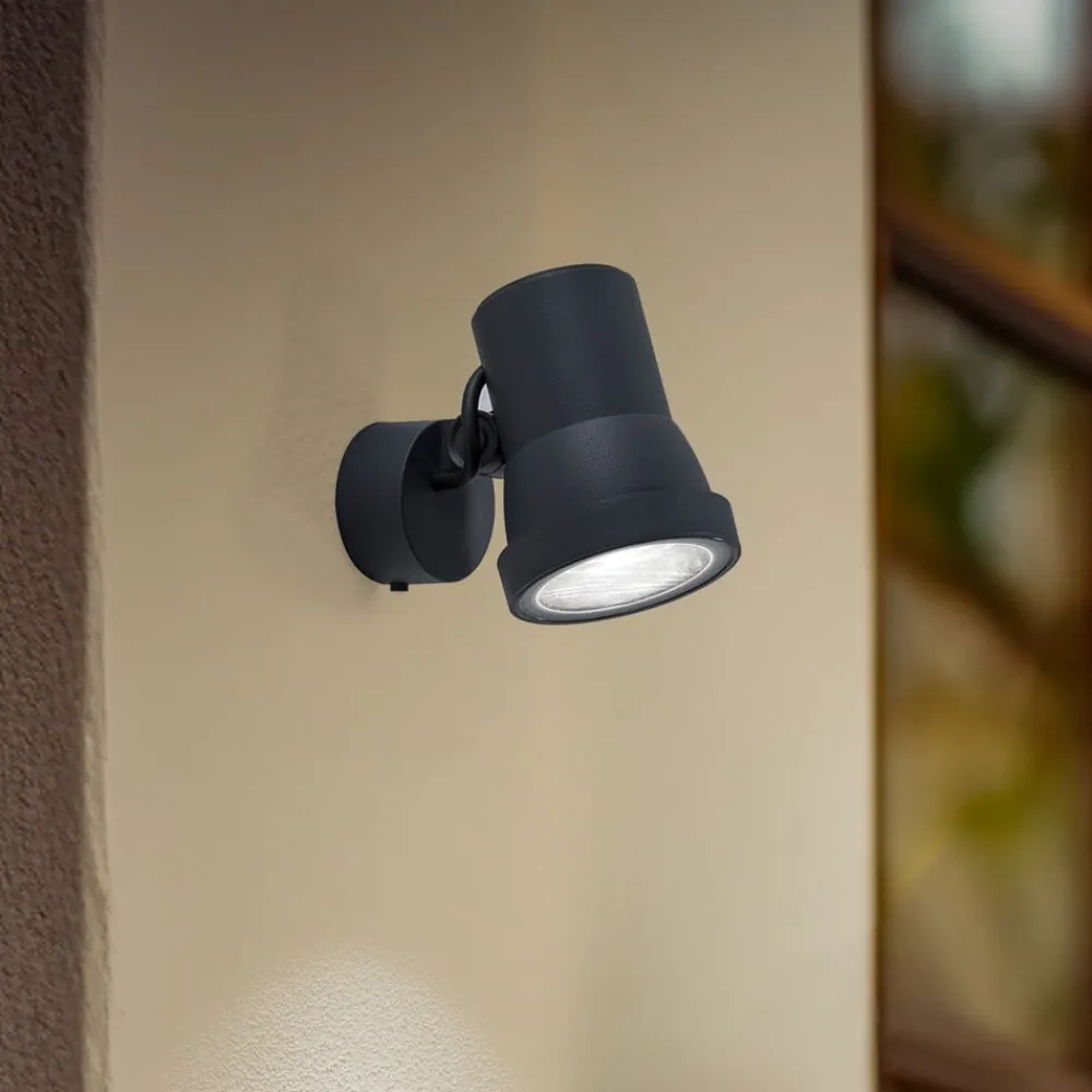 BEGA LED-spotlight 84951 K3, on/off, grafit, støbt aluminium