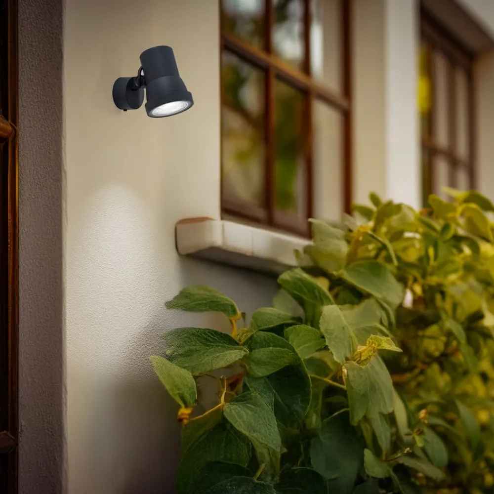 BEGA LED-spotlight 84951 K3, on/off, grafit, støbt aluminium