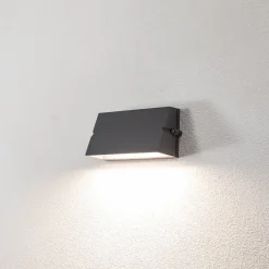 BEGA udendørs væglampe 24372, grafit, støbt aluminium, IP65