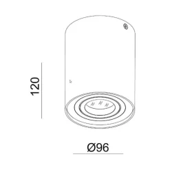 Deko-Light Loftlamper>Bengala loftspot, hvid, Ø 9,6 cm, drejelig og svingbar