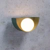 Benni væglampe med kugleskærm af glas, grøn^Lucide Clearance