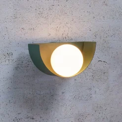 Benni væglampe med kugleskærm af glas, grøn^Lucide Clearance